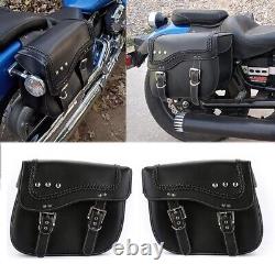 Black Saddlebag Saddle Bags For Harley Touring Road King Street Glide Softail