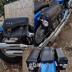 Black Saddlebag Saddle Bags For Harley Touring Road King Street Glide Softail