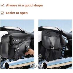 Black Saddlebag Saddle Bags For Harley Touring Road King Street Glide Softail