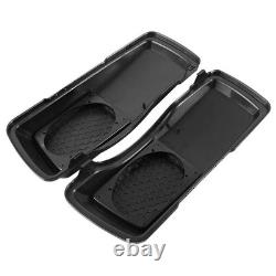 Black Saddlebag Speaker Lids Road King Street Glide Electra Glide 1993-2013