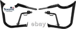 Black Saddlebags Bracket Guard Bar Fit for Harley Touring Road King Street Glide