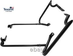 Black Saddlebags Bracket Guard Bar Fit for Harley Touring Road King Street Glide