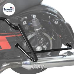 Black Saddlebags Bracket Guard Bar Fit for Harley Touring Road King Street Glide