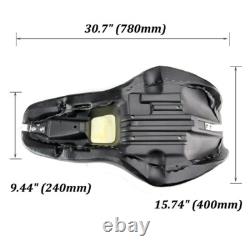 Black Smooth Two Up Seat For Harley Road King FLHR 1997-07 Street Glide 2006-07