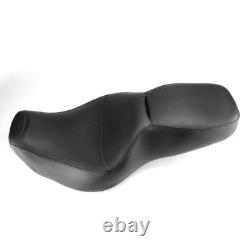 Black Smooth Two Up Seat For Harley Road King FLHR 1997-07 Street Glide 2006-07