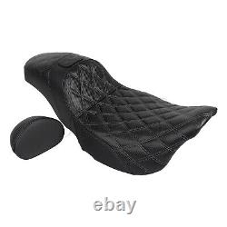 Black Step-Up Seat With Driver Backrest For Harley Electra Street Road Glide King