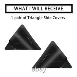 Black Triangle Side Battery Covers for Harley Touring Road King Street Electra