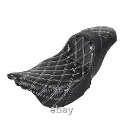 Black Two Up Seat For Harley 08-23 Electra Street Glide FLHT FLHX Road King FLHR