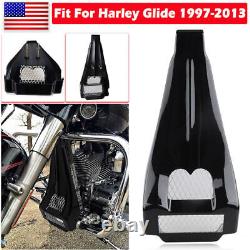 Black Vivid Fairing Chin Spoiler Scoop Fit For Harley Road King Street Glide New