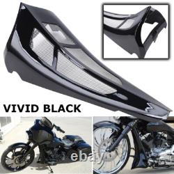 Black Vivid Fairing Chin Spoiler Scoop Fit For Harley Road King Street Glide US