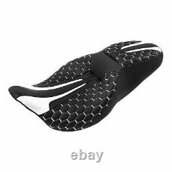 Black+White Driver Passenger Seat Fit For Harley Road King Street Glide 09-22 19