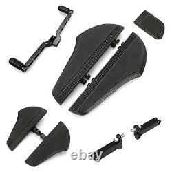 Black footboards floorboards For harley Touring Road King Electra Street Glide