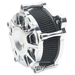 CNC Air Cleaner Intake Filter For Harley Road King Electra Street Glide Chrome