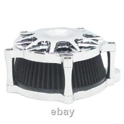 CNC Air Cleaner Intake Filter For Harley Road King Electra Street Glide Chrome