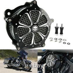 CNC Air Cleaner Intake Filter For Harley Road King Street Electra Glide Dyna 08+