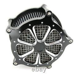 CNC Air Cleaner Intake Filter For Harley Road King Street Electra Glide Dyna 08+
