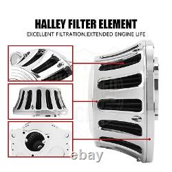 CNC Air Cleaner Intake Filter For M8 Harley Road King Street Glide Softail 18-23