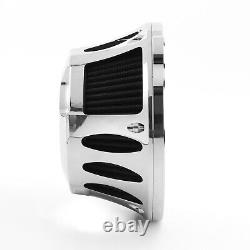 CNC Chrome Air Cleaner Intake Filter For Harley Touring Road King Street Glide