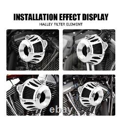 CNC Chrome Air Cleaner Intake Filter For Harley Touring Road King Street Glide