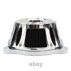 CNC Chrome Air Cleaner Intake Filter For Harley Touring Road King Street Glide