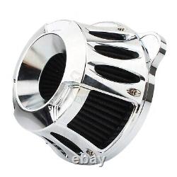 CNC Chrome Air Cleaner Intake Filter For Harley Touring Road King Street Glide