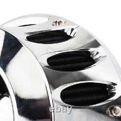 CNC Chrome Air Cleaner Intake Filter For Harley Touring Road King Street Glide