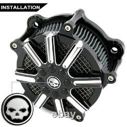 CNC Cut Air Cleaner Intake Filter For Harley Street Glide Road King FLHR 08-16