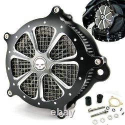 CNC Cut Air Cleaner Intake Filter For Harley Touring Road King Street Glide Dyna