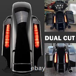 CVO Stretched Rear Dual Cut Extended Fender For Harley Street Glide Road King FL