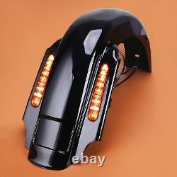 CVO Stretched Rear Dual Cut Extended Fender For Harley Street Glide Road King FL
