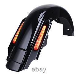 CVO Style Rear Fender System With LED For Harley 1993-2008 Road King Street Glide