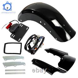 CVO Style Rear Fender System WithLED For Touring 2009 2010 Road King Street Glide