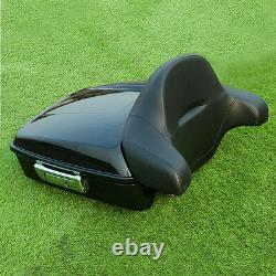Chopped Pack Trunk Backrest Fit For Harley Touring Road King Street Glide 14-22