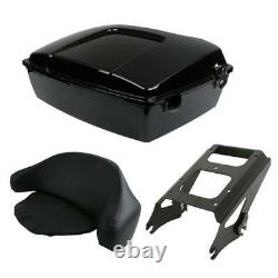 Chopped Pack Trunk Backrest Mount Fit For Harley Tour Pak Road King Glide 09-13