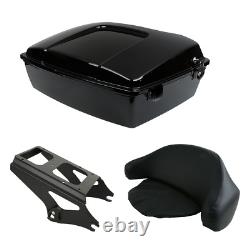 Chopped Pack Trunk Backrest Mount Fit For Harley Tour Pak Road King Glide 09-13