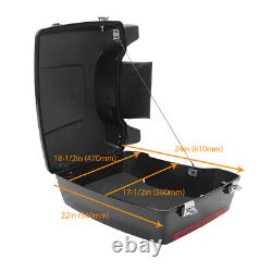 Chopped Pack Trunk & Mount Rack For Harley Touring Road King Street Glide 97-08