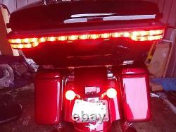 Chopped Tour Pack trunk withTail Light For Harley 14-20 Road King Street Glide