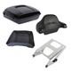 Chopped Tour Trunk Backrest Pad Rack Black Fits 2014-2025 Road King Street Glide