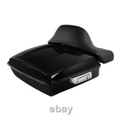 Chopped Trunk Backrest Pad Fit For Harley Touring Street Road King Glide 2014-25