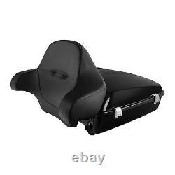 Chopped Trunk Backrest Pad Fit For Harley Touring Street Road King Glide 2014-25