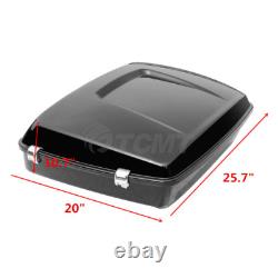 Chopped Trunk Backrest Pad Fit For Harley Touring Street Road King Glide 2014-25