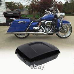 Chopped Trunk Backrest Rack Fit For Harley Tour Pak Road King Street Glide 14-22