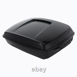Chopped Trunk Black Latch Backrest Pad Road King Street Electra Glide 14-25