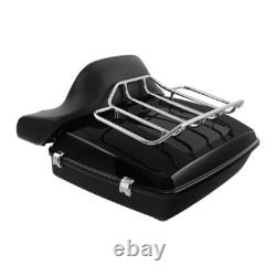 Chopped Trunk Pad & Mount Rack Fit For Harley Road King Street Glide 1997-2008