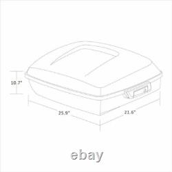 Chopped Trunk Pad & Mount Rack Fit For Harley Road King Street Glide 1997-2008