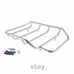 Chopped Trunk Pad & Mount Rack Fit For Harley Road King Street Glide 1997-2008