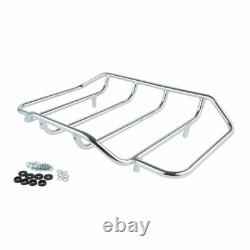 Chopped Trunk Pad Mount Rack Fit For Harley Touring Road King Street Glide 14-25