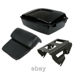 Chopped Trunk Pad & Solo Mount Rack Fit For Harley Road King Street Glide 09-13
