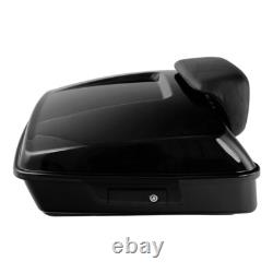 Chopped Trunk Pad with Rack Plate Fit For Harley Road King Street Glide 2014-2025