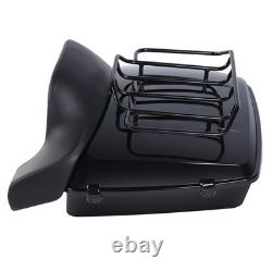 Chopped Trunk Rack With Backrest For Road King Street Glide 2014-2025